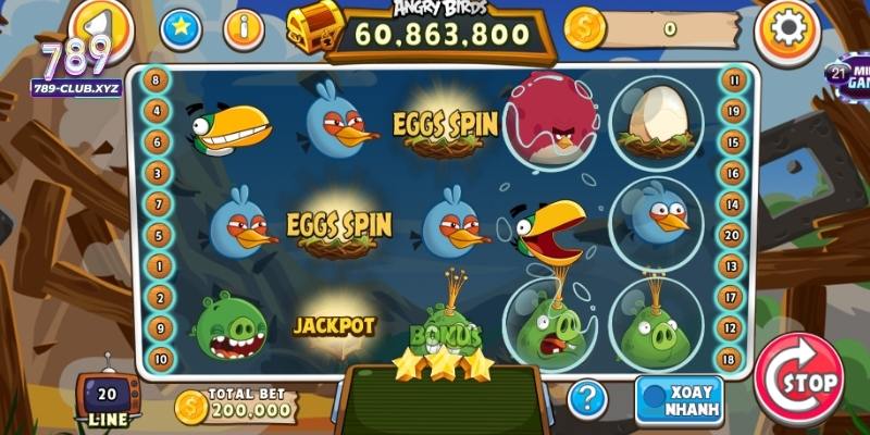 Cách chơi Slot Angry Birds 789Club