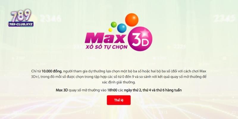 xổ số max 3d 789club app